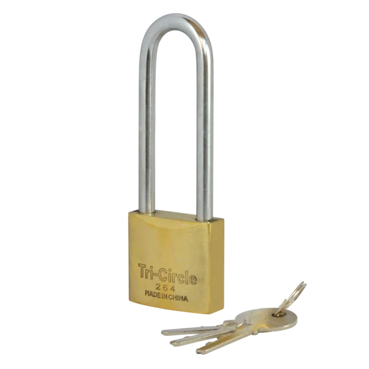 Tricircle 26 Series Brass Long Shackle Padlocks