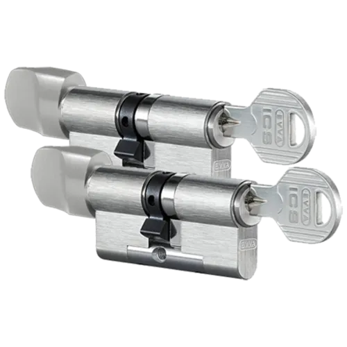 EVVA ICS Keyed Alike Pair KDZ Key & Turn Euro Cylinder 6 Keys TS007 3*