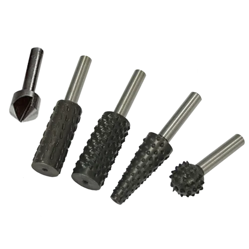 FAITHFULL Set of 4 Rotary Rasps Plus Countersink - 5 Piece Set