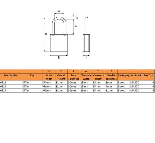 Master Pro Series Hi-Security 60mm Padlock - Closed Shackle