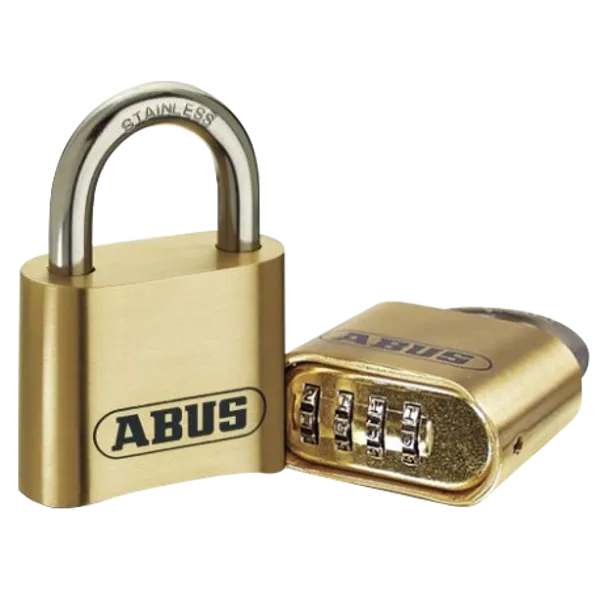 ABUS 180IB Series Brass Combination Open Stainless Steel Shackle Padlock